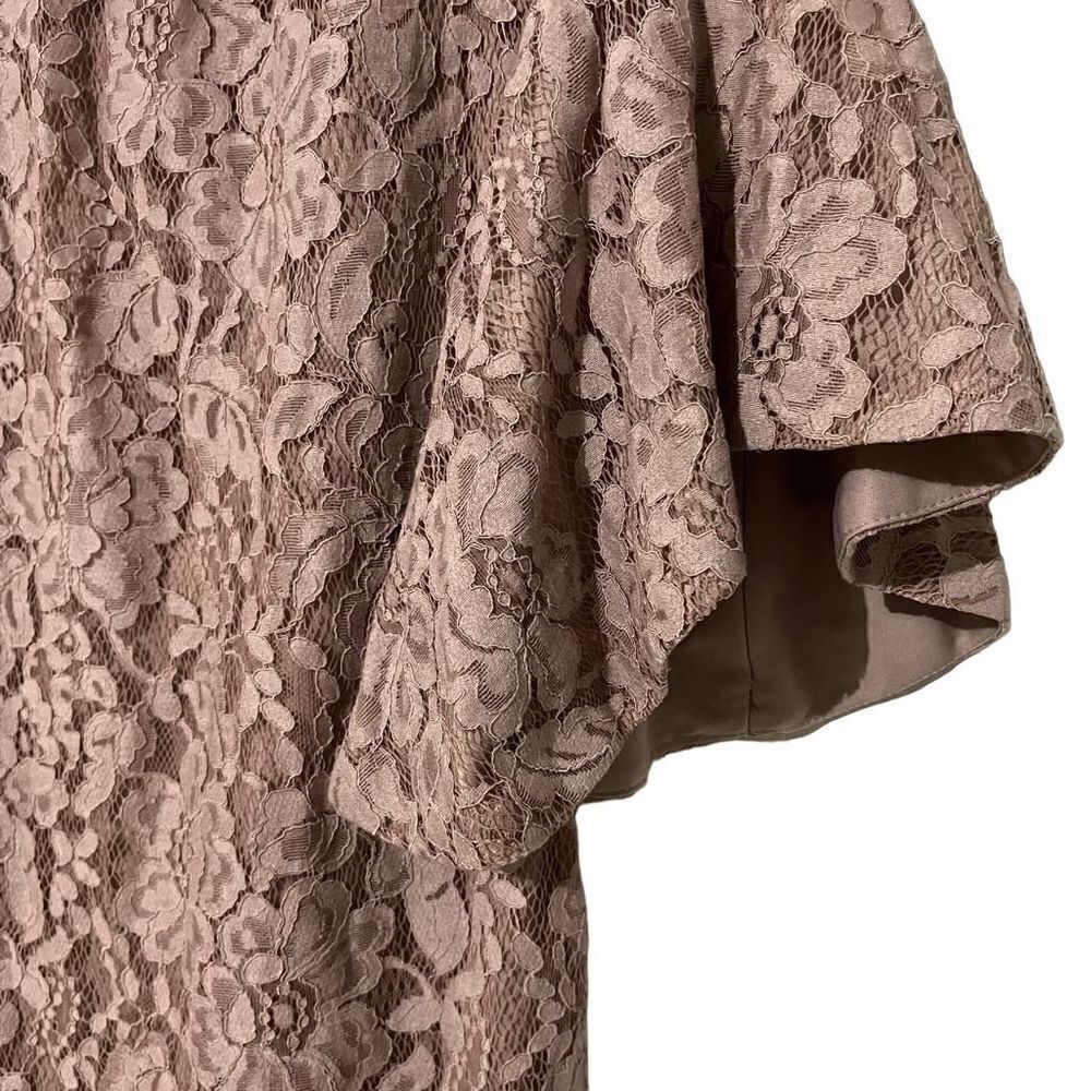 Chetta B Dusty Mauve Lace Bell Sleeve Size 4 - Picture 5 of 8
